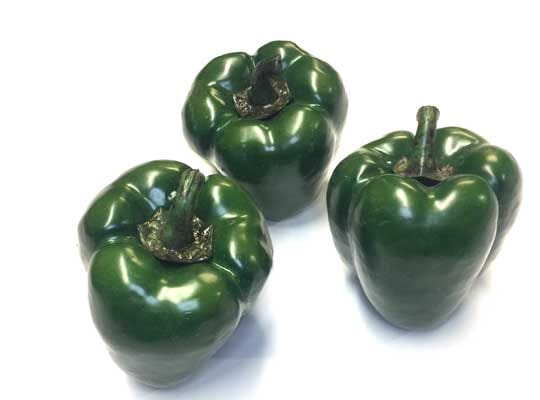 Artificial Green Bell Peppers Set of 3 or 6