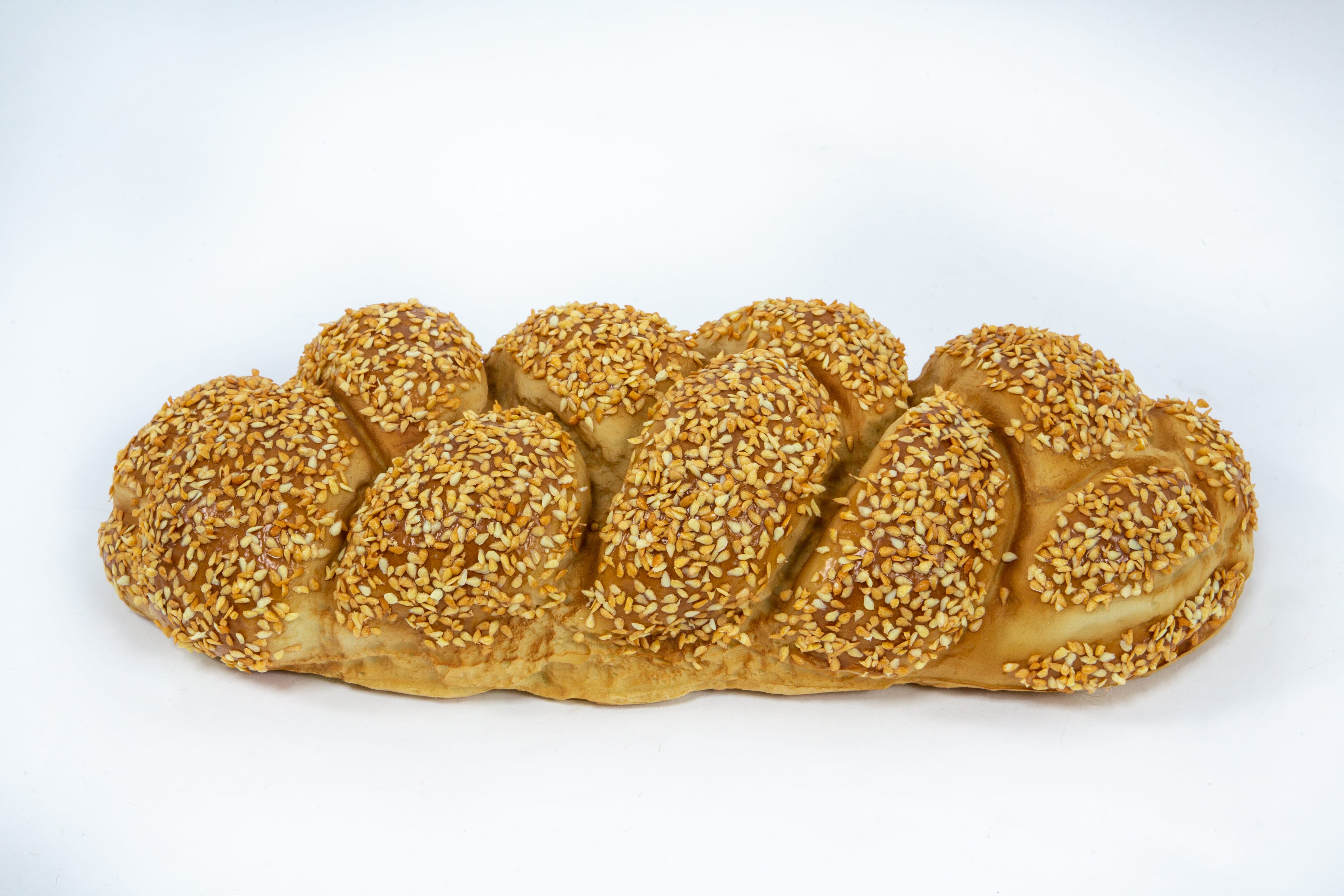 Fake Braided Sesame Seed Bread Loaf