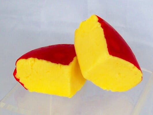 Fake Smoked Gouda Cheese Wedges with Red Rind