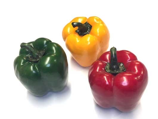 Multi Colored Artificial Bell Peppers Set of 3 or 6