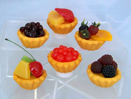 Fake Micro Mini Fruit Tarts (Set of 6)