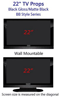 22 Inch HDTV Props with Bottom Speaker in Gloss Black