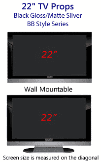 22 Inch PROP TVS with Bottom Speaker in Gloss Black
